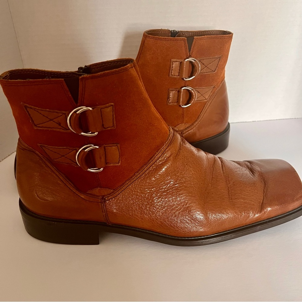 Fratelli Rossetti Men’s Size 12 Cognac brown Leather Chukka Ankle Boots NWOT NEW